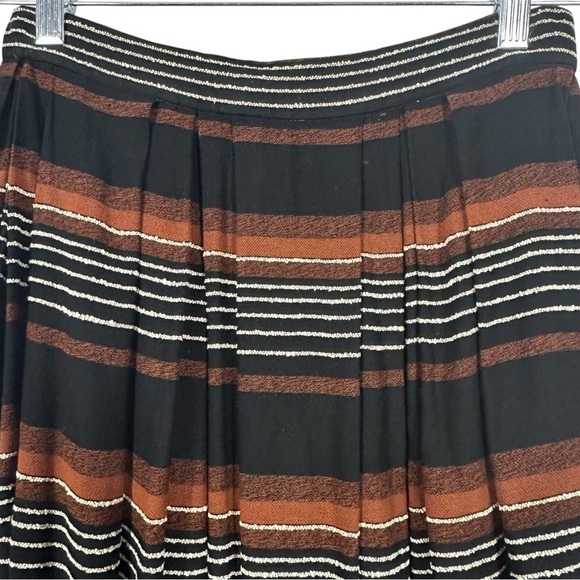 VTG. RARE 1950’s LILY MONTEZ HAND DETAILED STITCH EARTHY STRIPED BOHO MIDI SKIRT - Picture 5 of 13